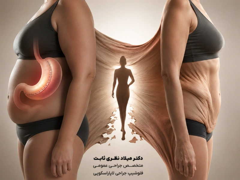 افتادگی پوست بعد از اسلیو معده