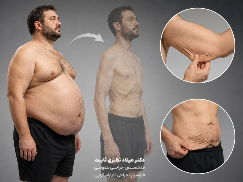 شل شدن پوست بعد از اسلیو معده